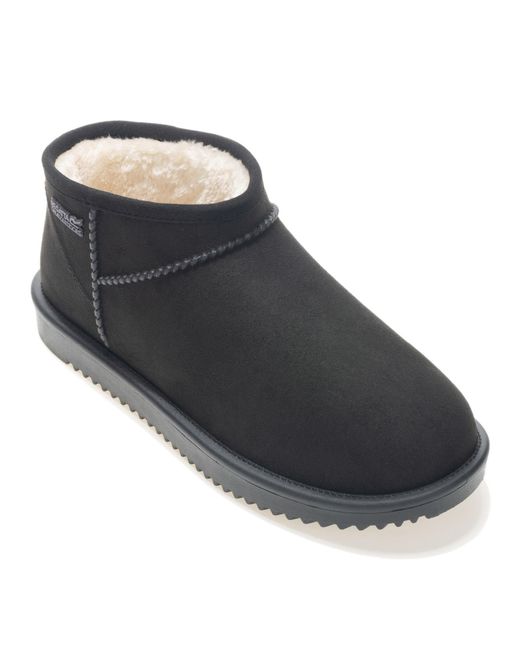 Regatta Black Risley Short Waterproof Faux Fur Lined Fla