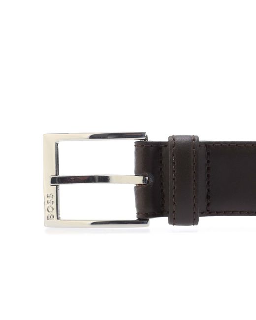 Boss Gray Ellotyo Sz35 10200670 02 Leather Belt for men