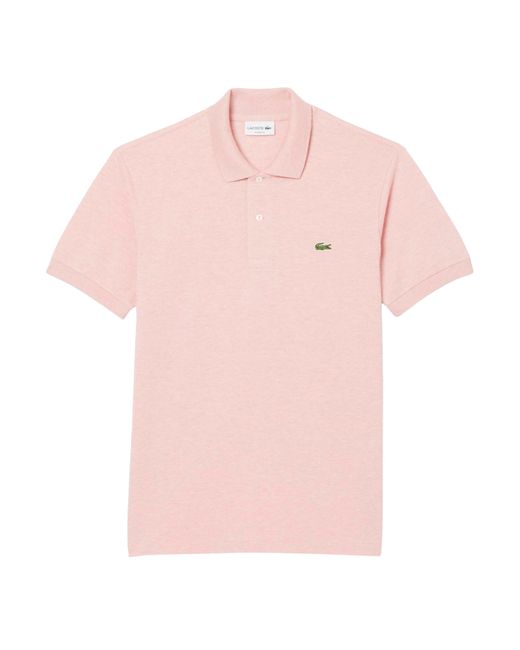 Lacoste Pink Classic Fit L.12.12 Marl Polo Shirt for men