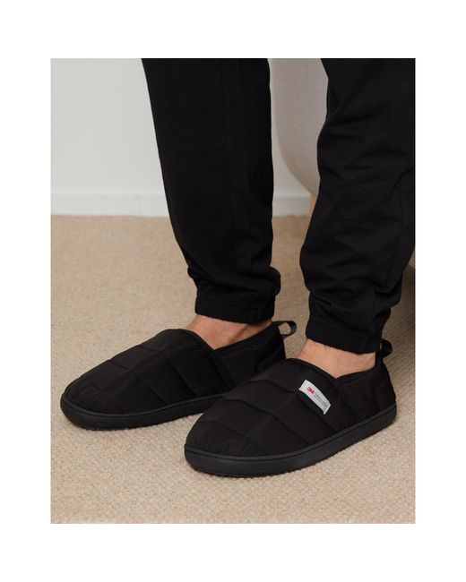 Threadbare Black Plover Full Fit Slippers for men
