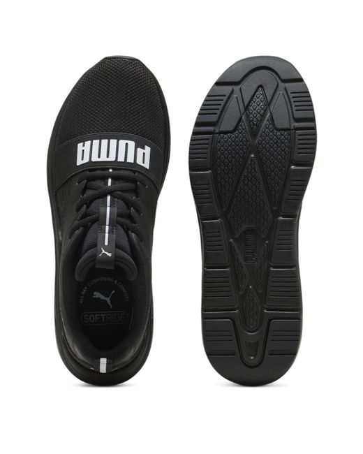 PUMA Black Softride Wired 2 Sneakers for men