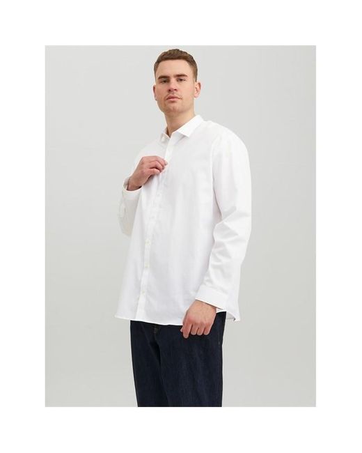 Jack & Jones White Cardiff Shirt Plus Size for men