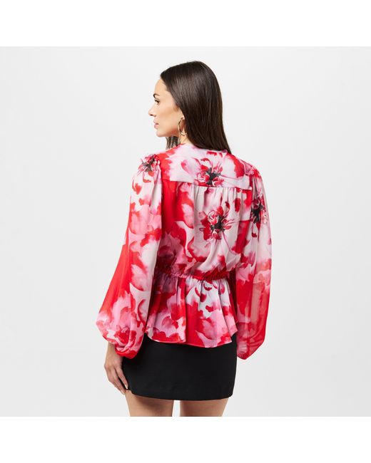 Ted Baker Red Aleria Floral Top