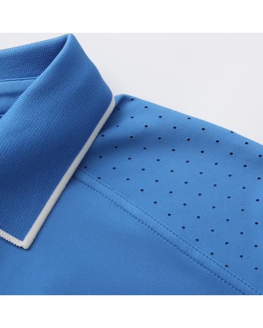 Slazenger 1881 Blue Tennis Short Sleeve Performance Polo Shirt for men