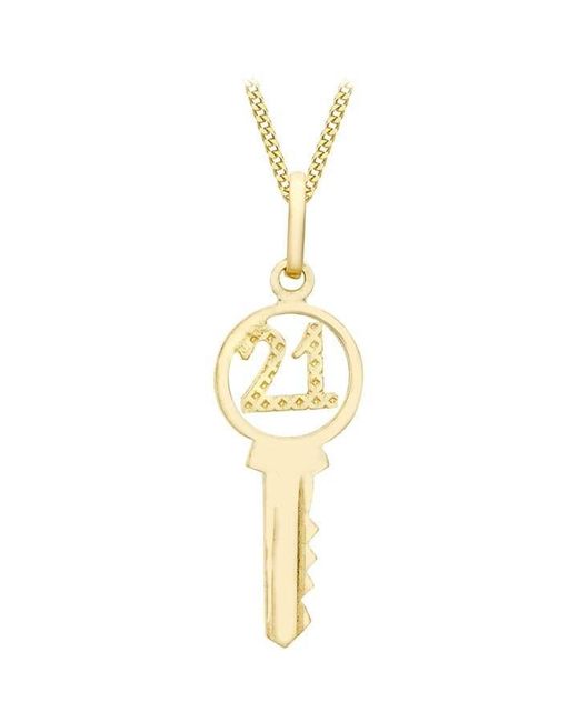 Be You Metallic 9ct '21' Key Necklace