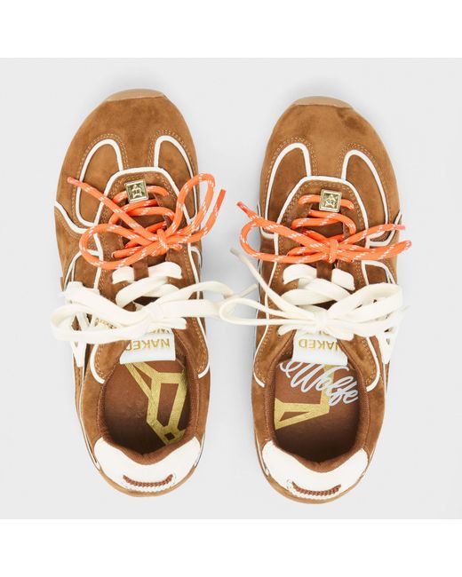 Naked Wolfe Brown Adored Low-Top Trainers