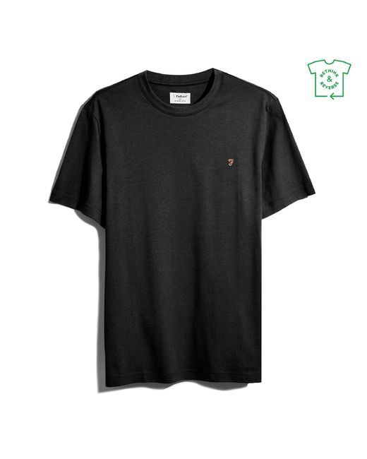 Farah Black Regular Fit T-Shirt for men