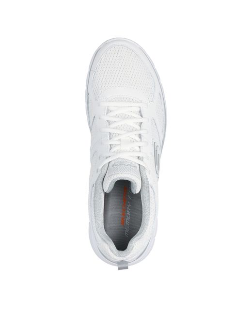 Skechers White Flex Burns Agoura Trainers for men