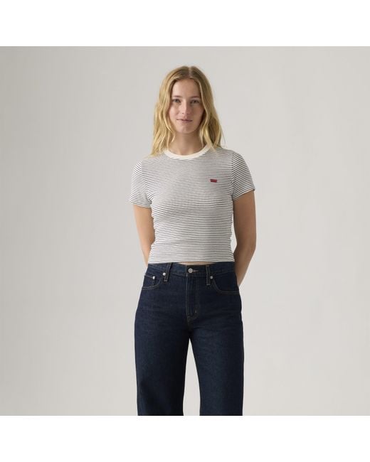 Levi's White Esnt Stripe T