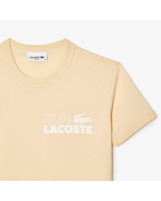 Lacoste Natural Slim Fit Organic Cotton Jersey T-Shirt