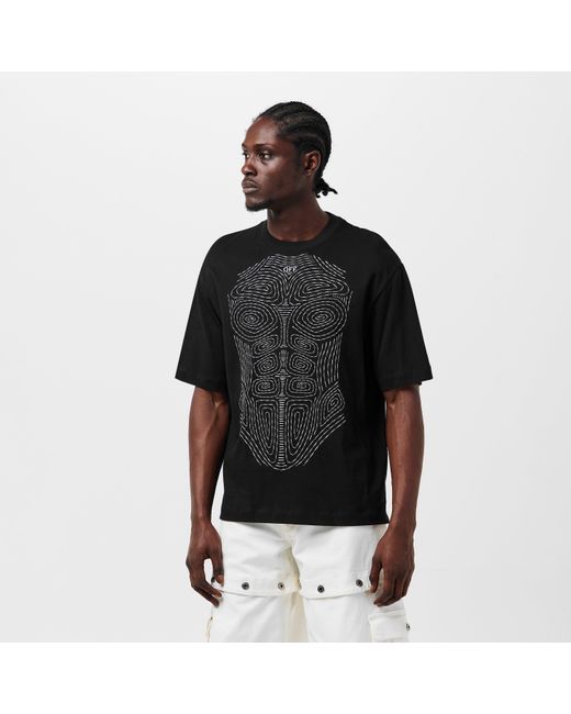 Off-White c/o Virgil Abloh Black Stitch Short Sleeve Contrast Stitch T-Shirt for men