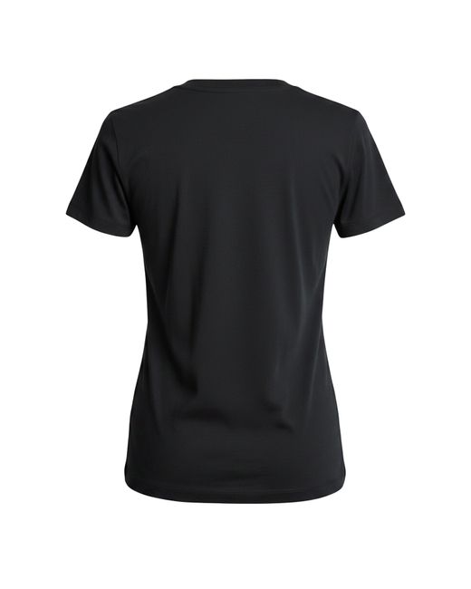 DKNY Black Newsprint Stacked Logo Crew Neck Tee