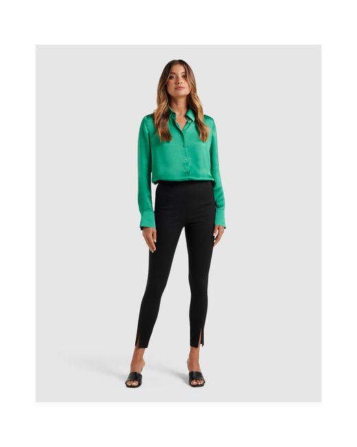 Forever New Green Vanessa Split Party Dress