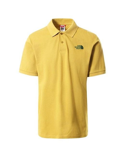 The North Face Yellow Piquet Polo Shirt for men