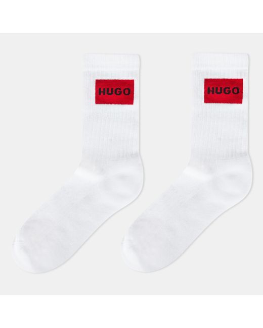 HUGO Red 2 Pack Label Crew Socks