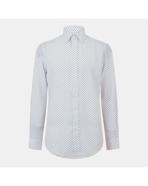 Scotch & Soda Blue Long-Sleeve Patterned Shirt for men