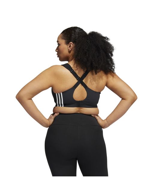Adidas Black Tlrd Impact Training High-Support Bra (Plus Size)