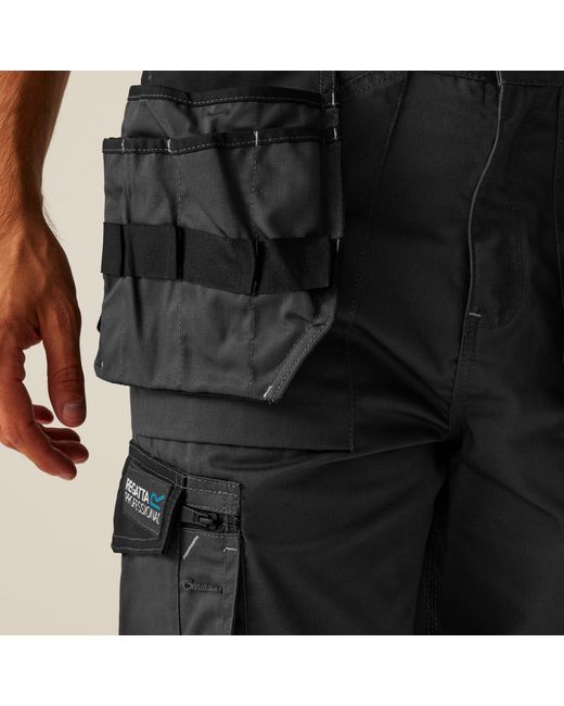 Regatta Black Incursion Workwear Trousers (Regular Leg) for men