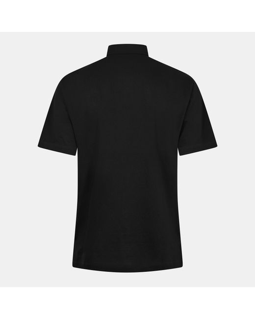 ARMANI EXCHANGE Black Ax Badge Short Sleeve Polo Shirt for men