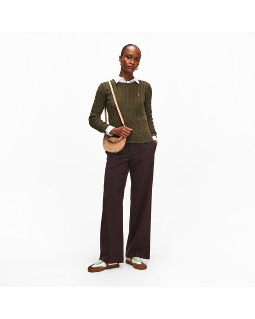 Polo Ralph Lauren Green Cable-Knit Jumper