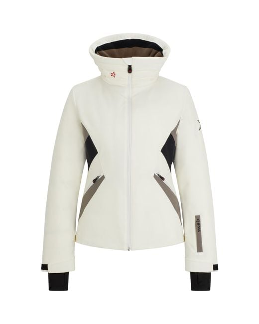 Boss White Weather-Resistant Ski Jacket