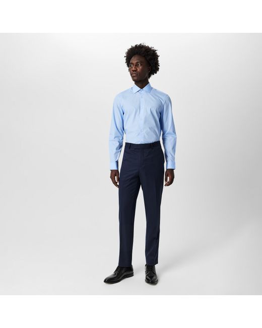 Twisted Tailor Blue Apsley Slim Shirt for men