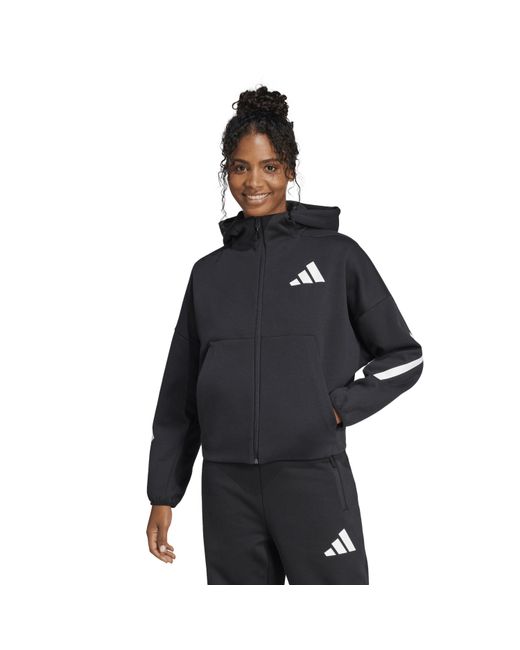 Adidas Blue Z.N.E. Full Zip Tracksuit Top