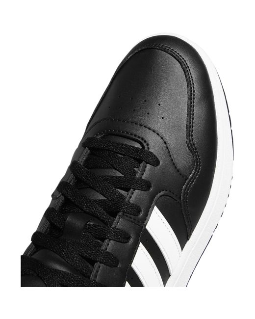 Adidas Black Hoops 3.0 Mid Classic Vintage Shoes for men