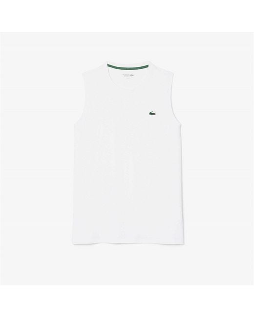 Lacoste White Performance Vest for men