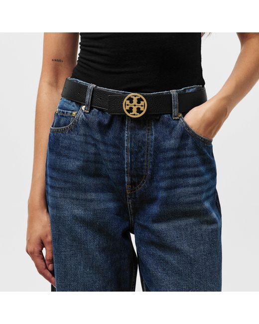 Tory Burch Black Miller Reversible Belt