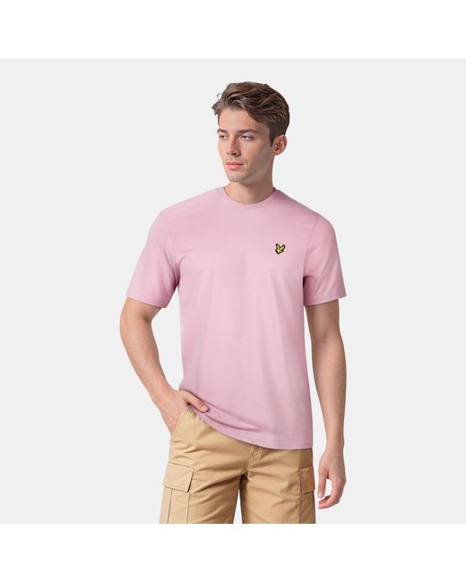 Lyle & Scott Pink Basic Logo T Shirt for men