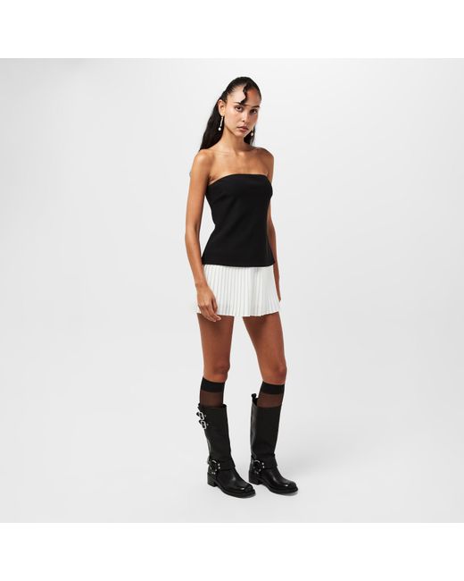Steve Madden Black Eastern Motorcycle Boots With Block Heel