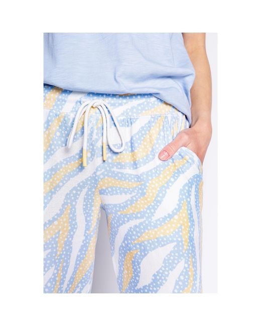 Pj Salvage Blue Cuffed Pant