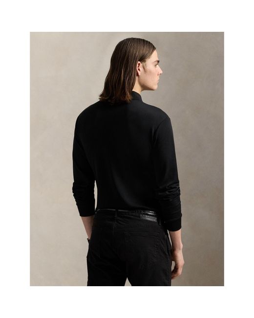 Polo Ralph Lauren Black Pima Polo Shirt for men