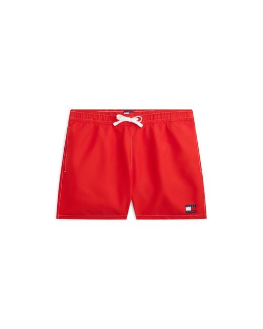 Tommy Hilfiger Red Tj Medium Drawstring Swim Shorts for men