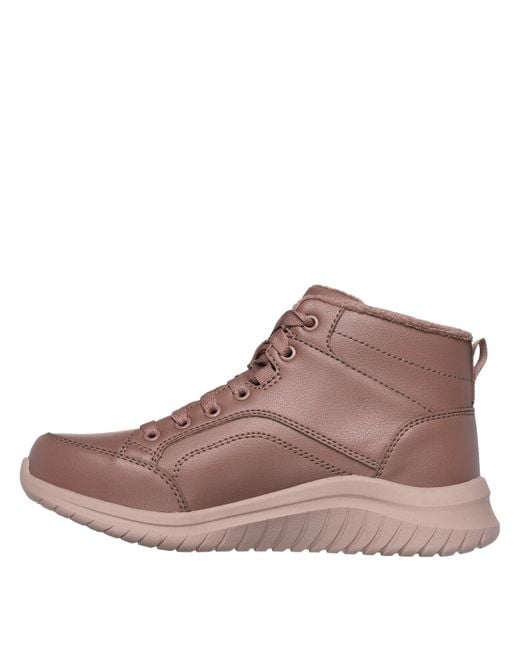 Skechers Brown Flat Ankle Boots