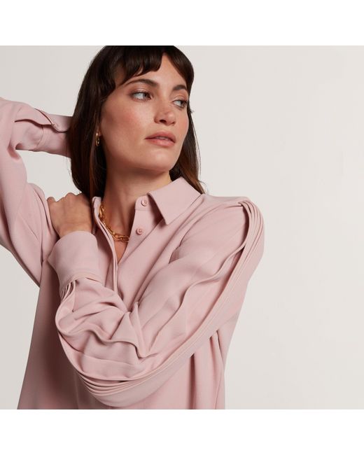 Ted Baker Pink Piping Detail Relaxed Long Sleeve Shirt