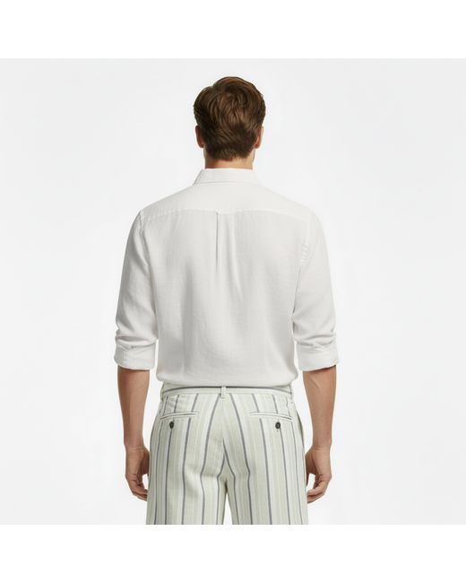 Boss White Liam Short Sleeve Buttoned Shirt for men