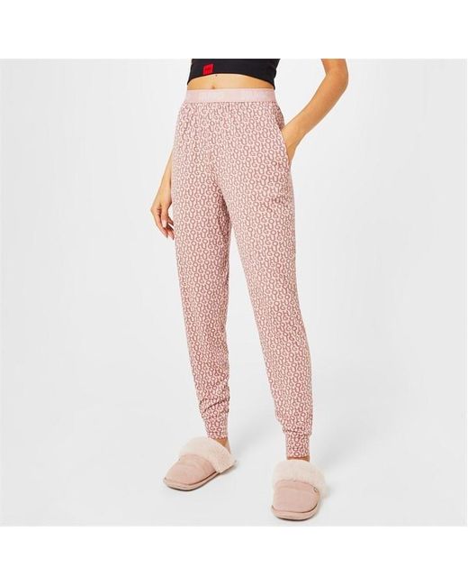 HUGO Pink Logo Pyjama Trousers