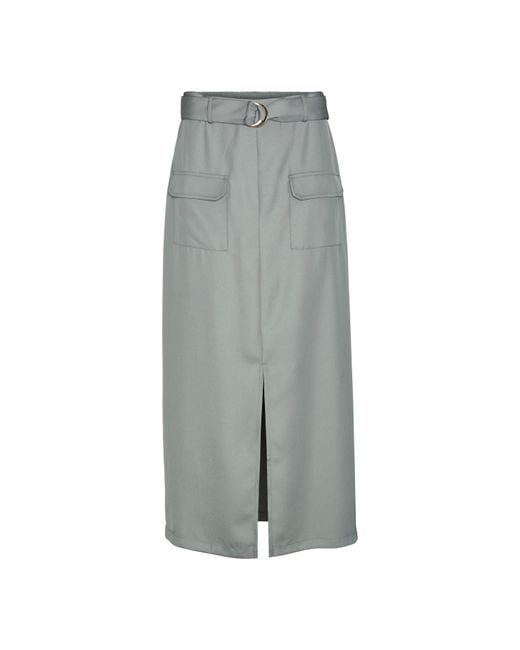 Vero Moda Gray Tanne Heavyweight Pencil Skirt