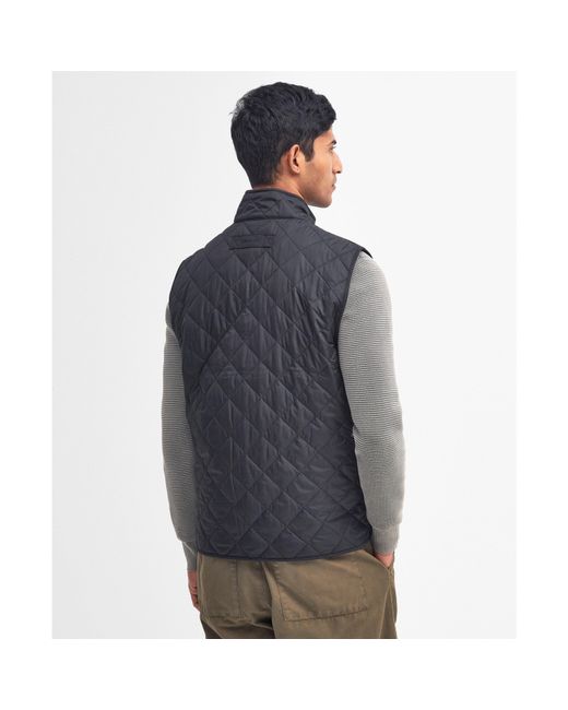 Barbour Blue Lowerdale Diamond-Quilted Gilet for men