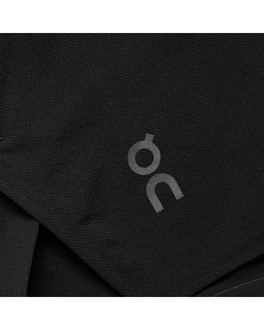 On Shoes Black Train Shorts Sn64 for men