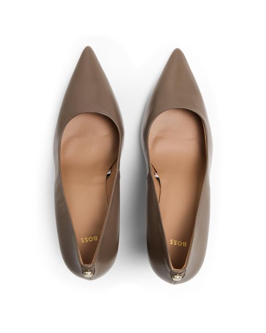 Boss Brown Block Court Shoes