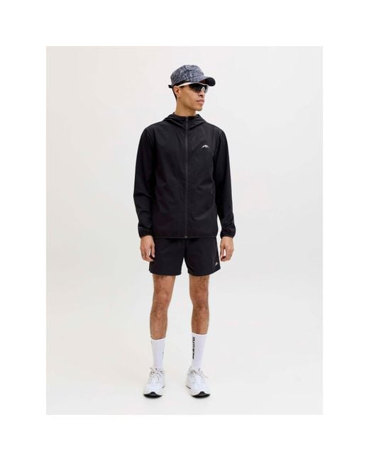 Jack & Jones Black Windbreaker And Shorts Set for men