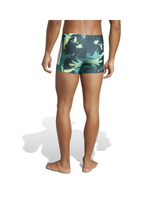 Adidas Green Graphic Swim Boxers for men