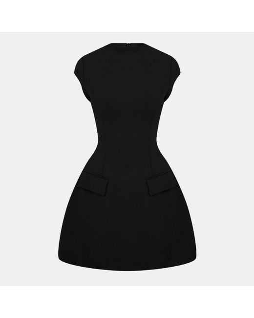 Odd Muse Black Cap Sleeve Mini Dress