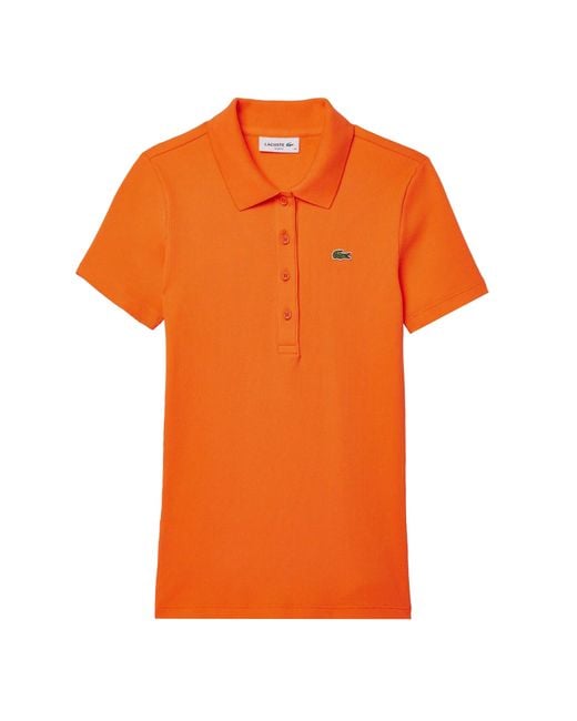 Lacoste Orange Slim-Fit L..D Ribbed Cotton Polo Shirt