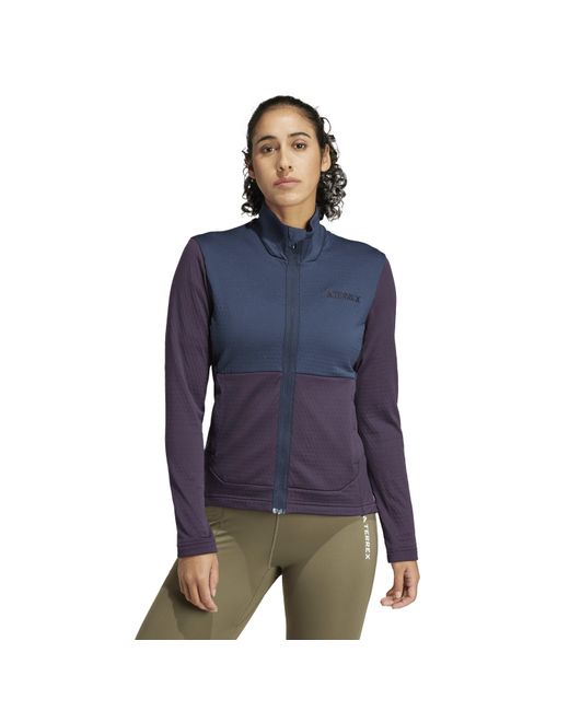 Adidas Blue Terrex Multi Light Fleece Full-Zip Jacket