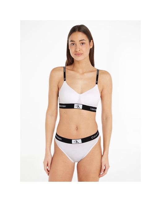 Calvin Klein White High Waist Brazilian Briefs