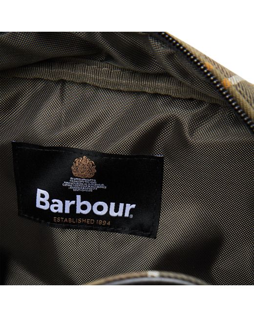 Barbour Black Tartan Washbag for men